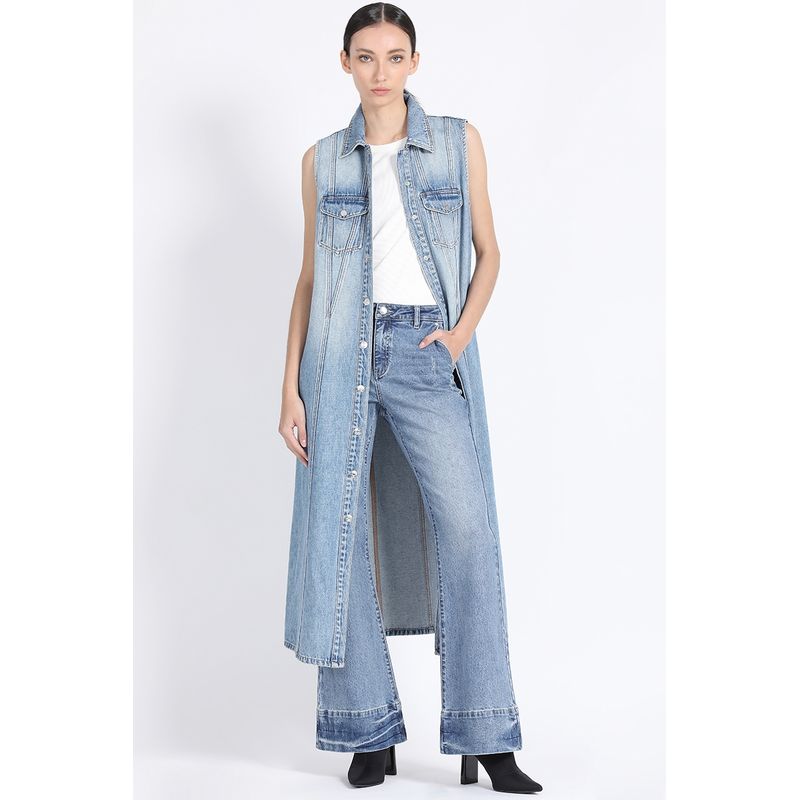 LIOLA - Chaqueta Midi Denim Azul Liola