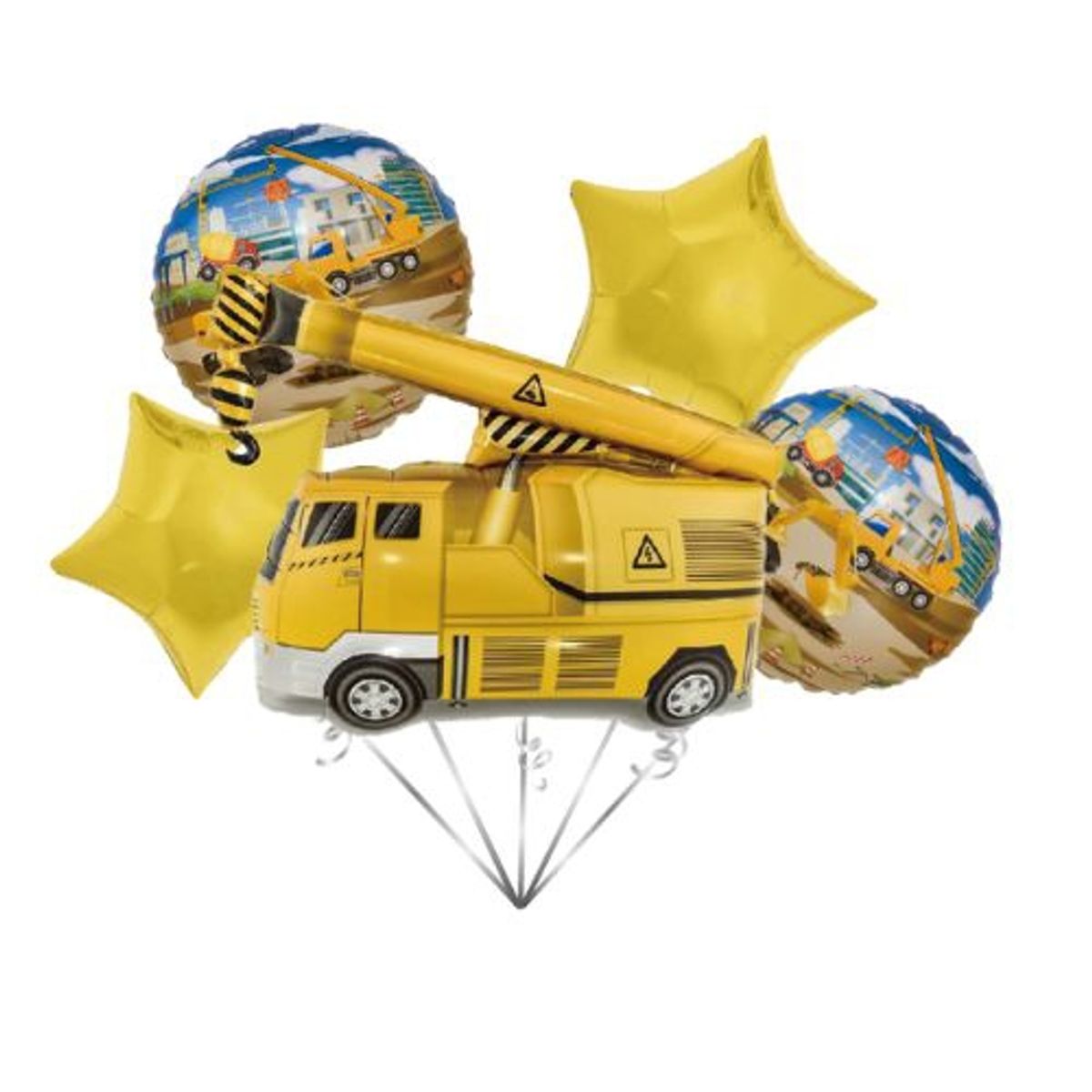 GENERICO - Globos Diseños Variados Color Amarillo 5 Unidades