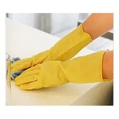 GENERICO - Pack 2 Par De Guantes De Aseo 100% Látex Amarillo talla L