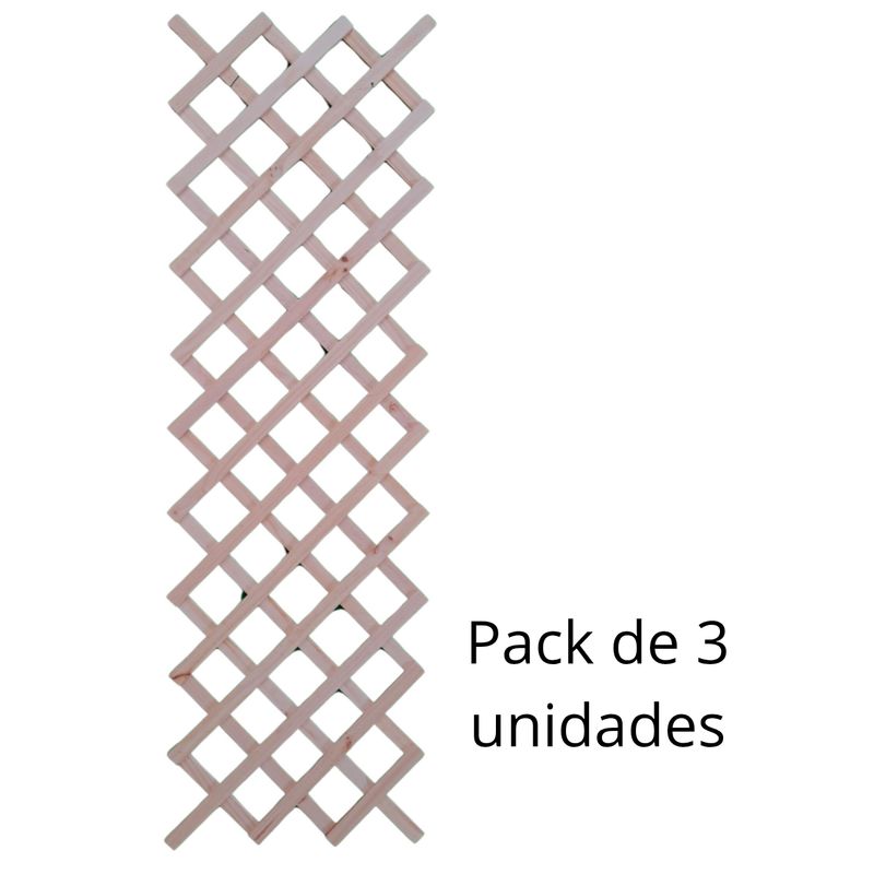 GENERICO - PACK 3 UN: Enrejado Madera 60x190 cm