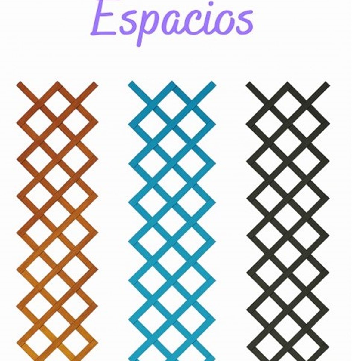 GENERICO - PACK 3 UN: Enrejado Madera SIN MARCO 60x180 cm