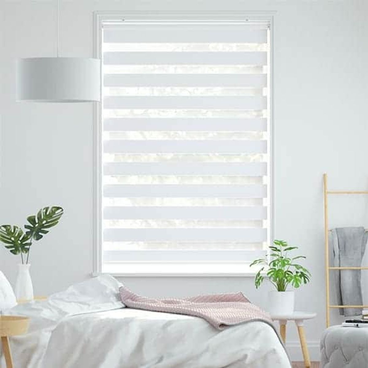 GENERICO - cortina roller duo 200x200 dia y noche BLANCO