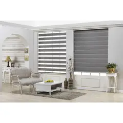 GENERICO - Cortina roller duo 200x200 dia y noche GRIS