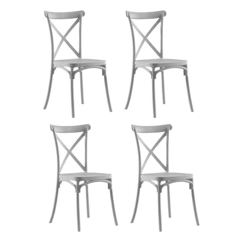 OH MI HOGAR - Pack 4 Sillas Crossback Basic Gris