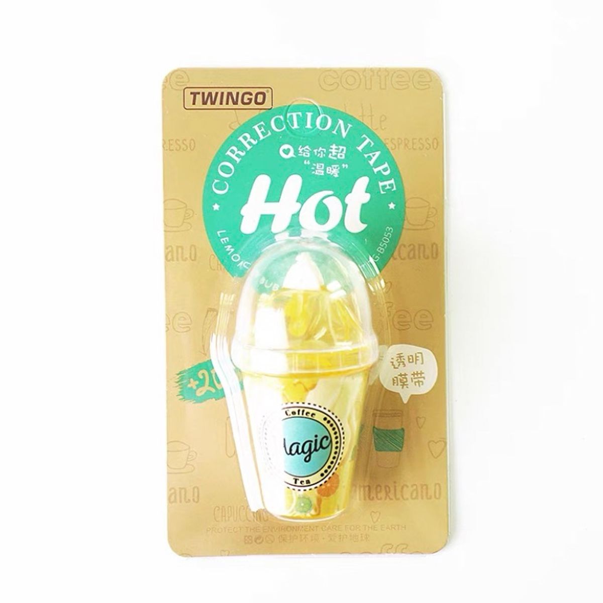 GENERICO - Corrector En Cinta Borra Lapicero Diseño Vaso