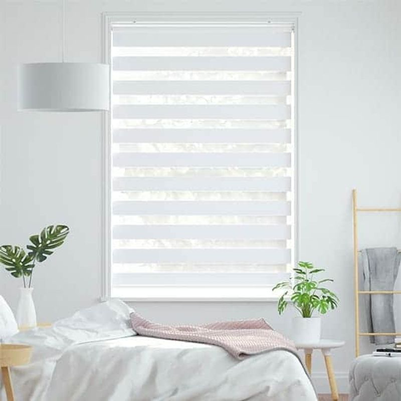 GENERICO - cortina roller duo 160x240 dia y noche BLANCO