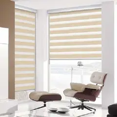 GENERICO - Cortina roller duo 120x240 dia y noche BEIGE