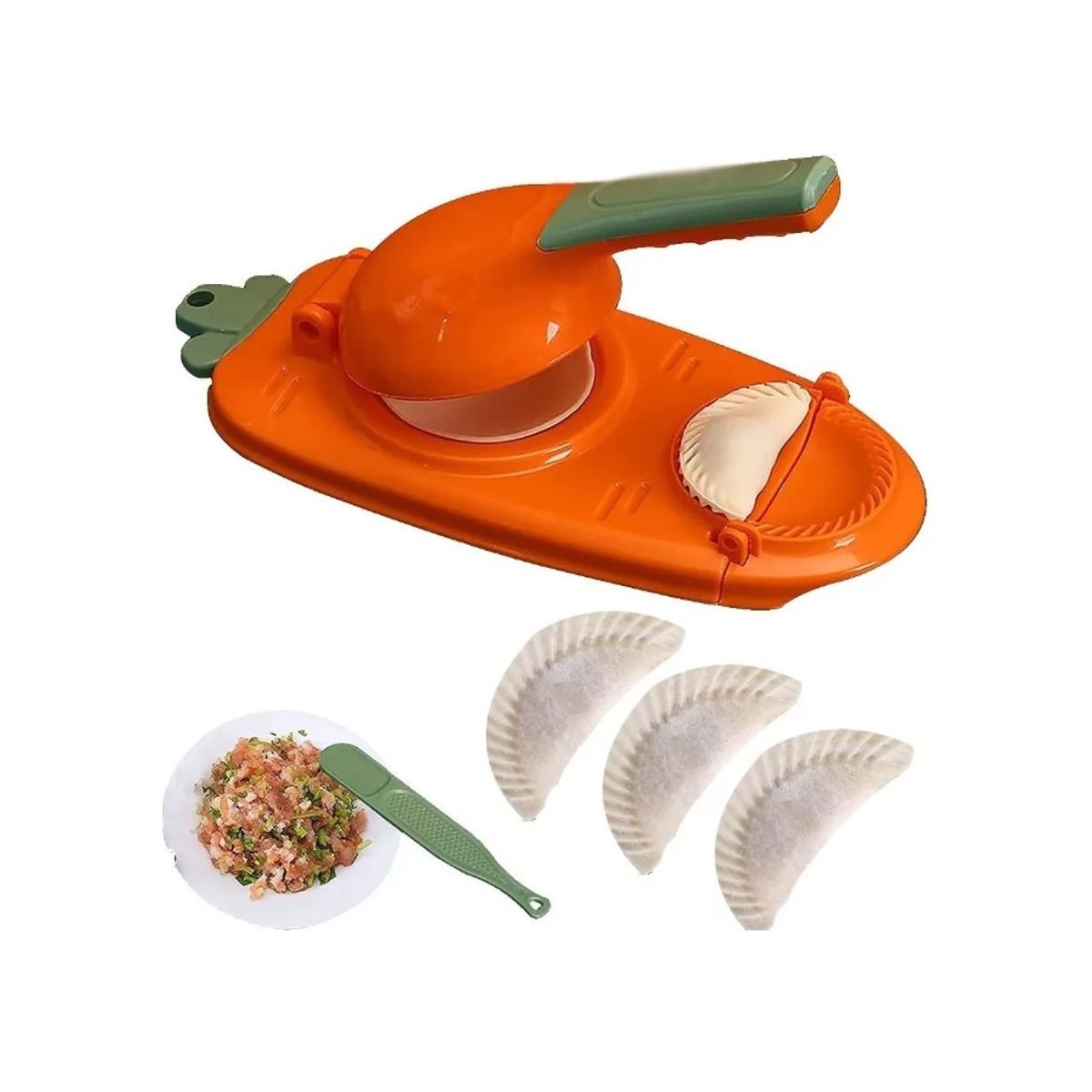 GENERICO - Maquina P Hacer Dumpling Mini Empanda Prensa Manual 2 En 1