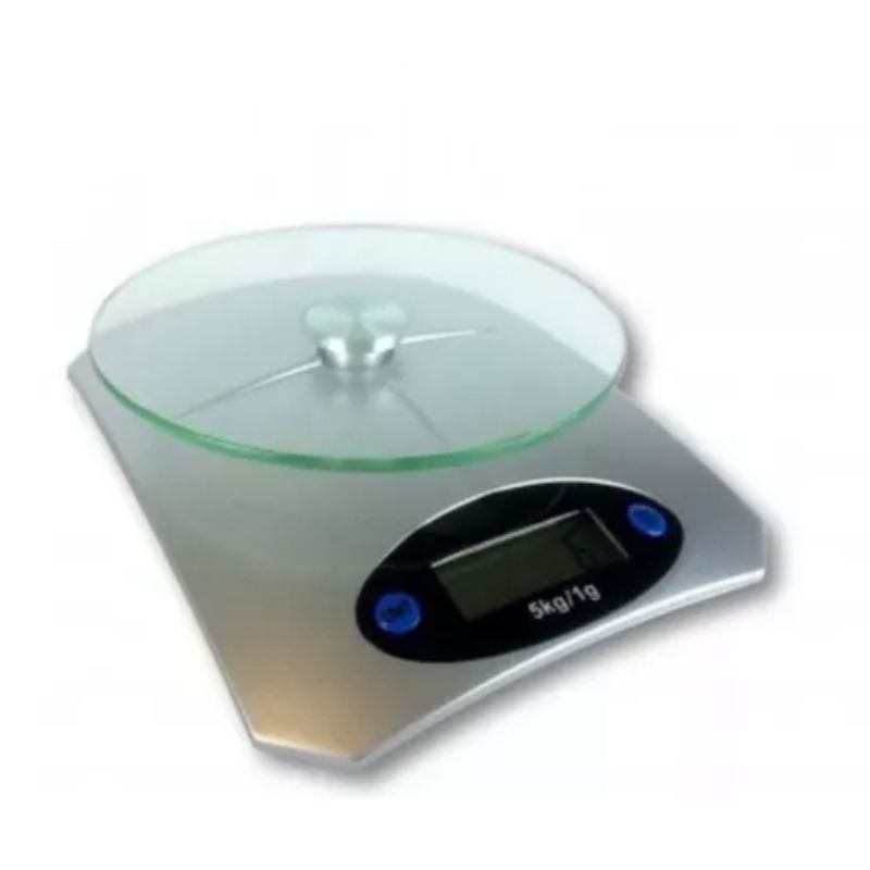GENERICO - Balanza Gramera Digital De 5kg Con Bandeja De Vidrio