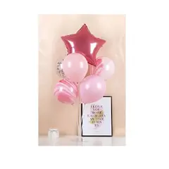 GENERICO - Globos De Mesa Redondos Y Estrella 7 Unidades