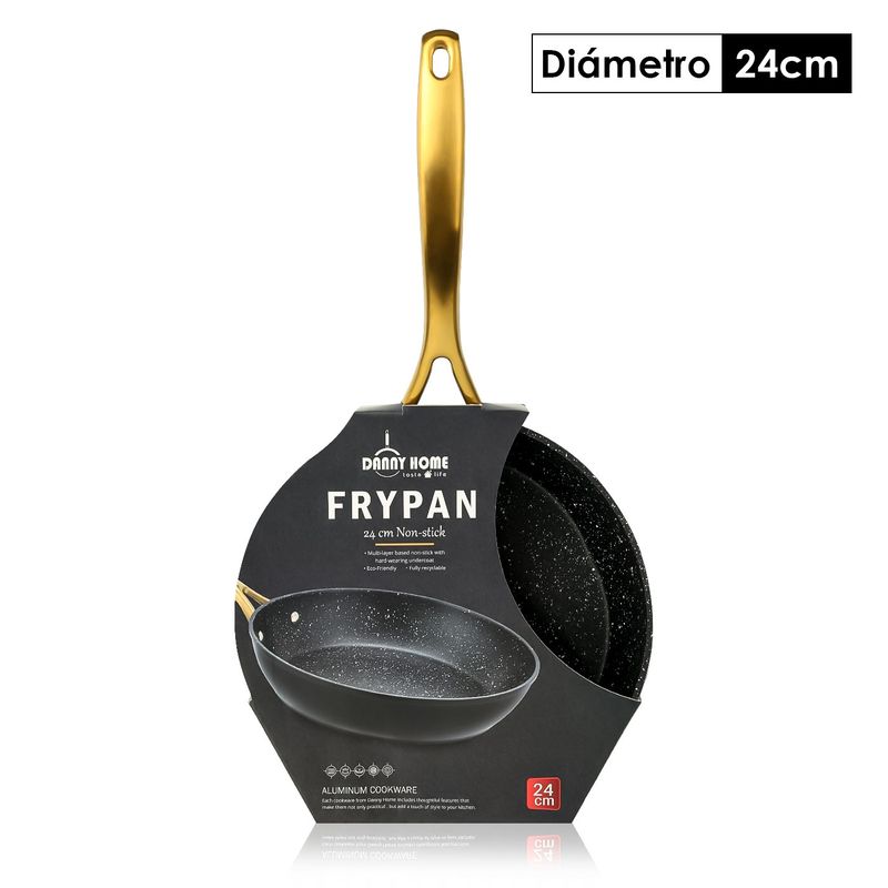 DANNY HOME - Sarten Alumninio forjado Negro con Puntitos Reciclable 24cm Danny Home