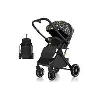 Coche de bebé Maleta Reversible Walky Negro Dorado