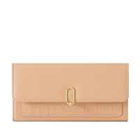 Cartera Larga De Cuero Para Mujer