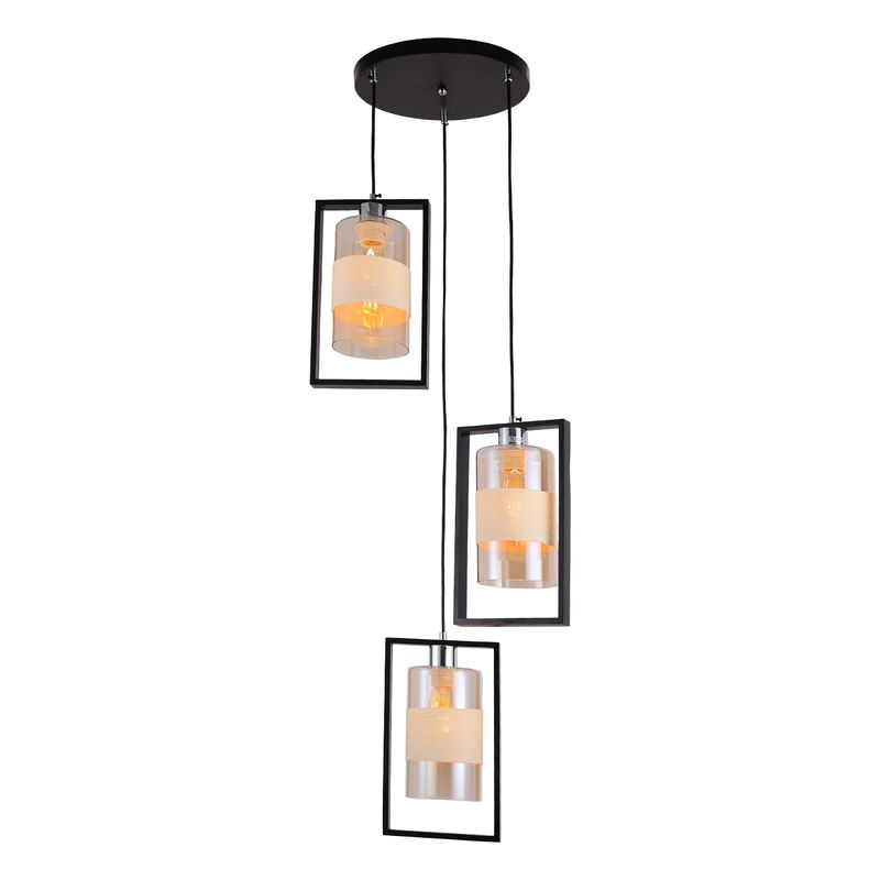 LAMPARASHOME - Lámpara de colgar 3 luces E27 50×50×110cm