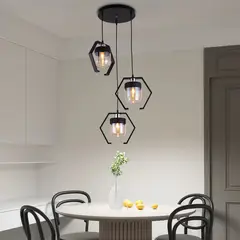 LAMPARASHOME - Lámpara colgante 3 luces E27 50×50×110cm