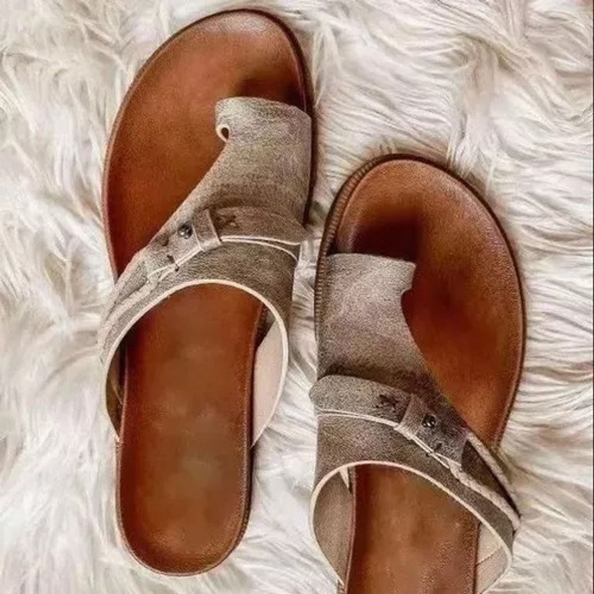 EDWINAYY - Sandalias Dedo Abierto Pantuflas Tacón Plano Chanclas