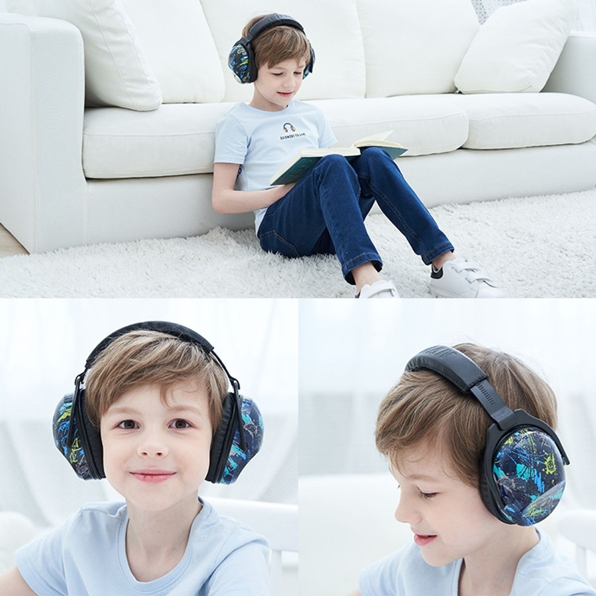 EDWINAYY - Auriculares protectores insonorizados para nios con reducción de ruido