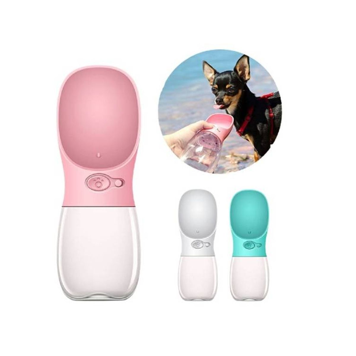 GENERICO - Bebedero Rosa Pet Agua Portátil Para Paseo De Mascota