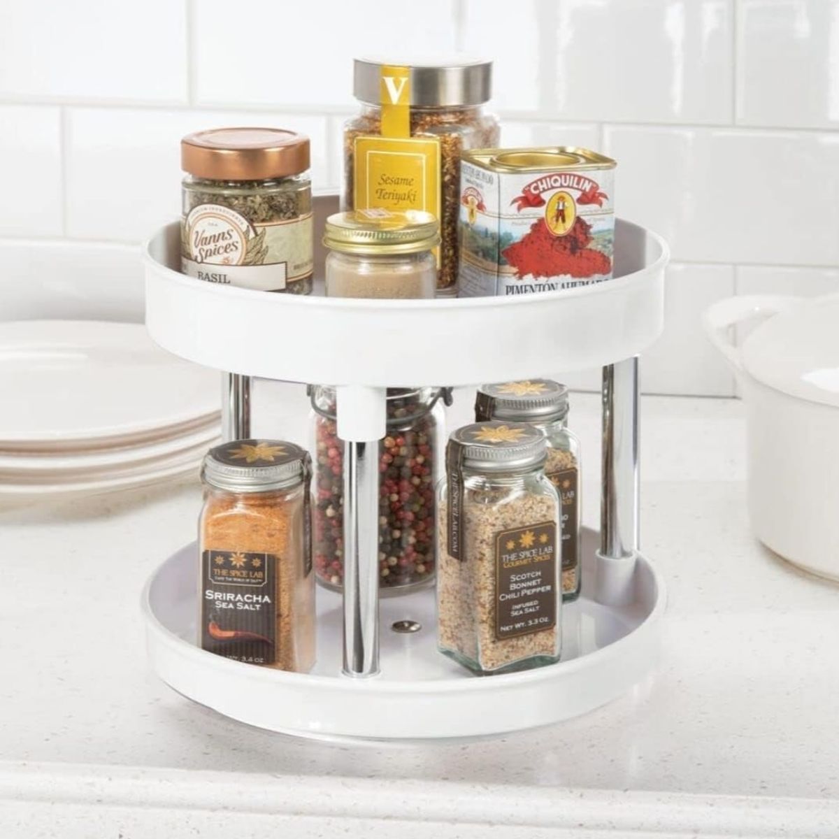 GENERICO - Organizador De Especias Giratorio 2 Pisos