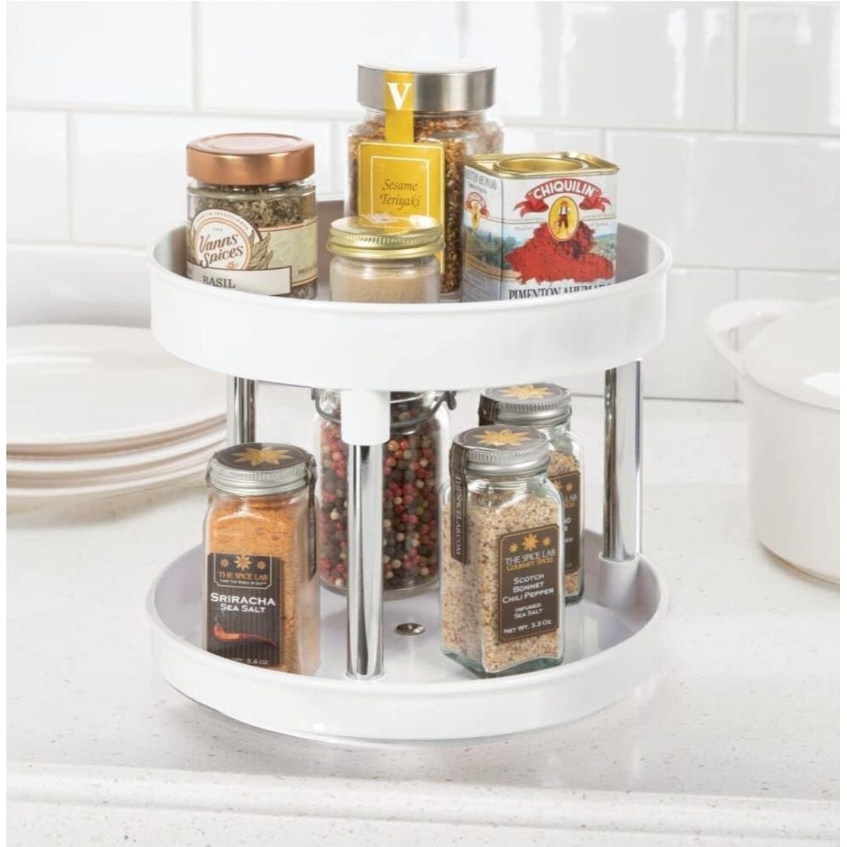GENERICO - Organizador De Especias Giratorio 2 Pisos