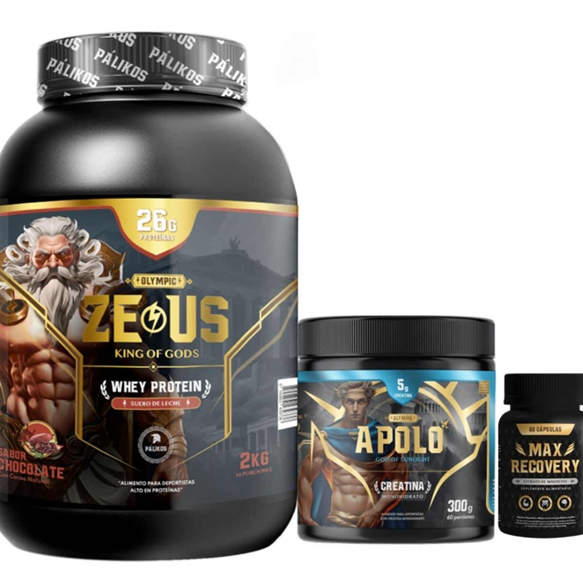 PALIKOS FITNESS - Proteina 100 Whey 2kg  Creatina 300g  Citrato de magnesio 600mg