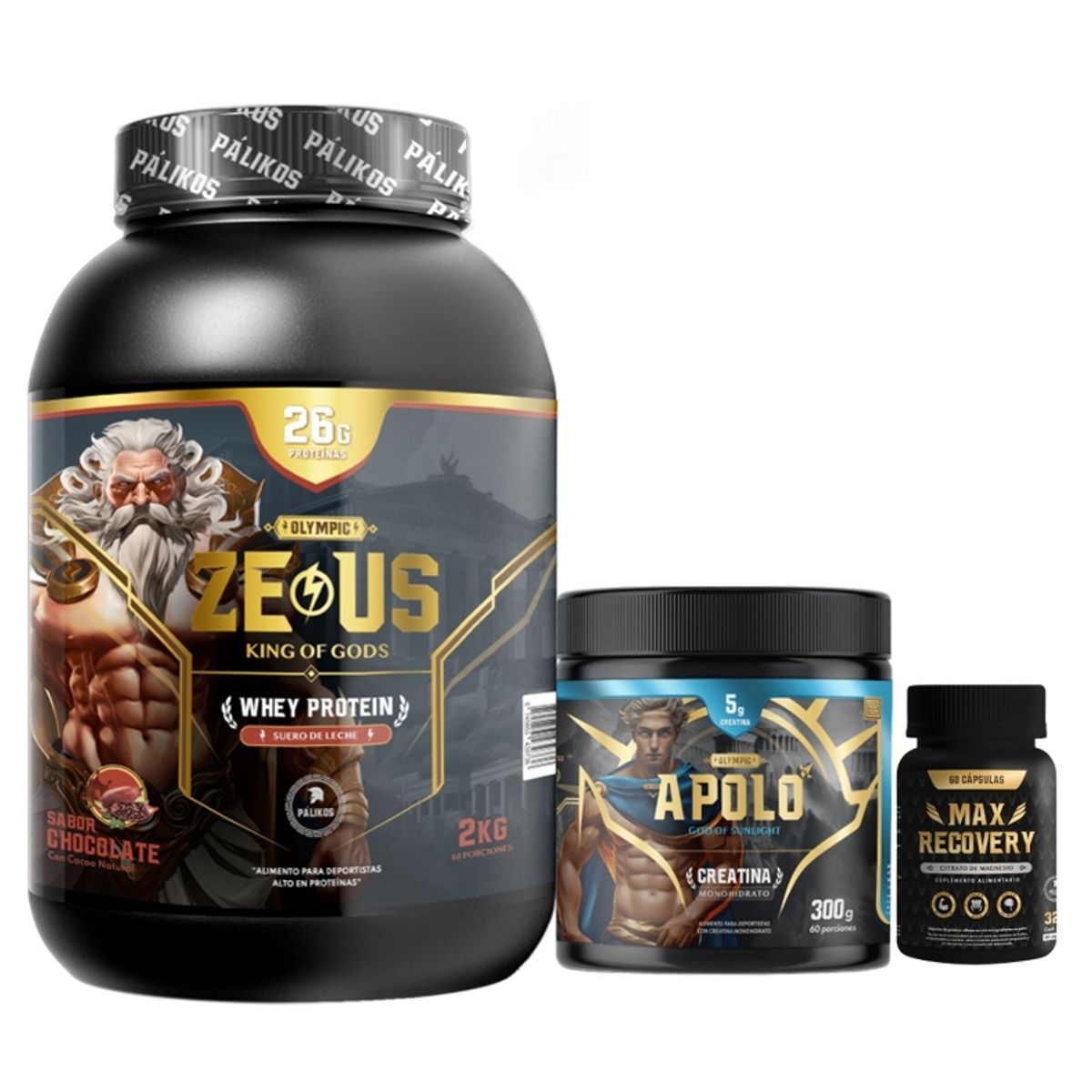 PALIKOS FITNESS - Proteina 100 Whey 2kg  Creatina 300g  Citrato de magnesio 600mg