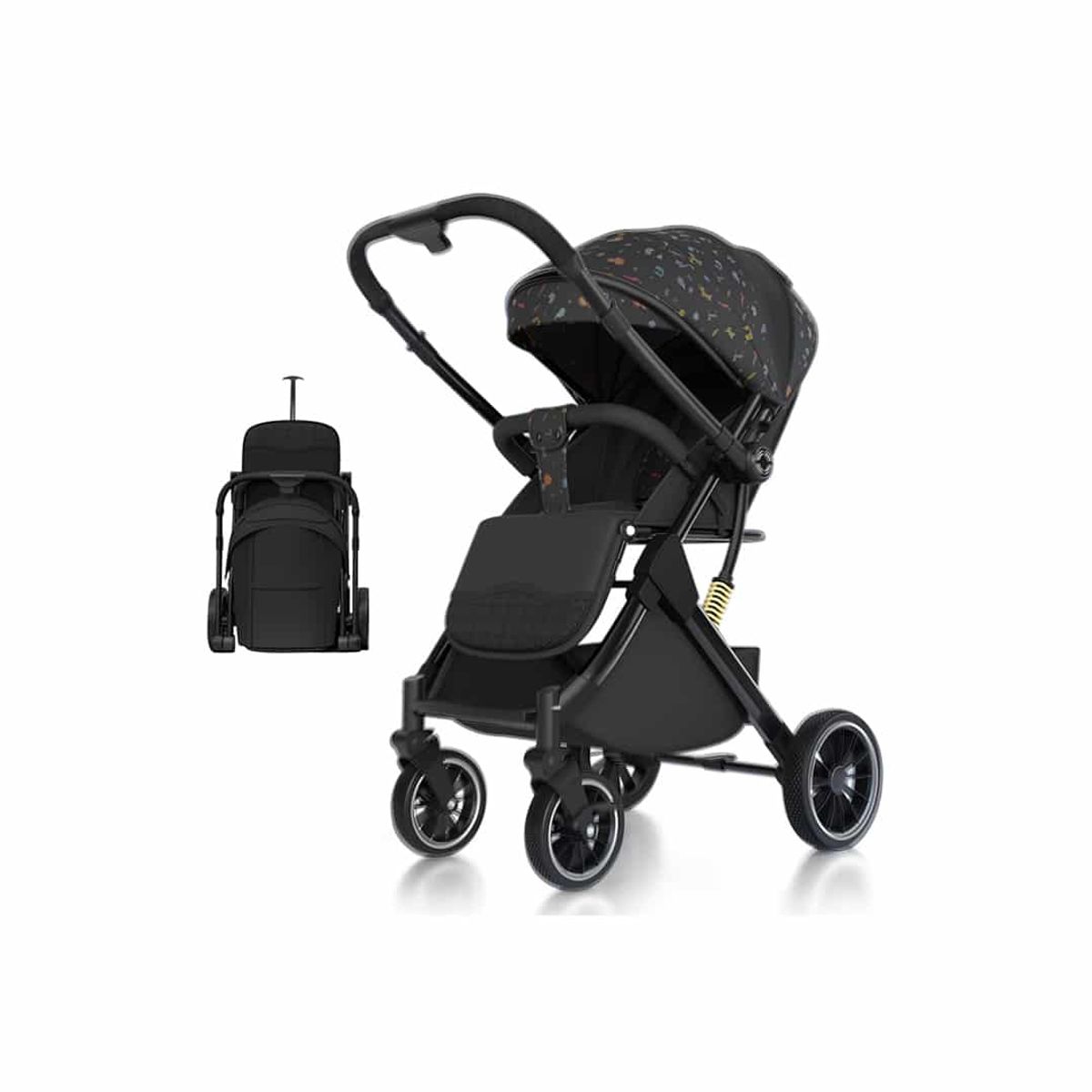 BABYMINE - Coche de bebé Maleta Reversible Walky Animales