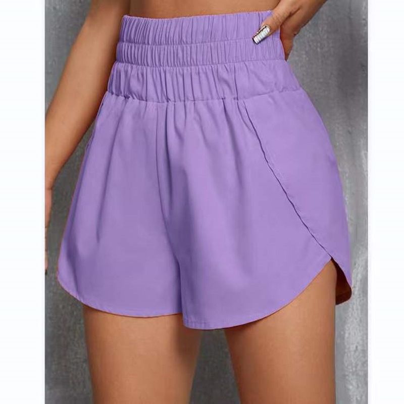 EDWINAYY - Calzas Short Casuales De Cintura Alta Para Mujer Elasticados