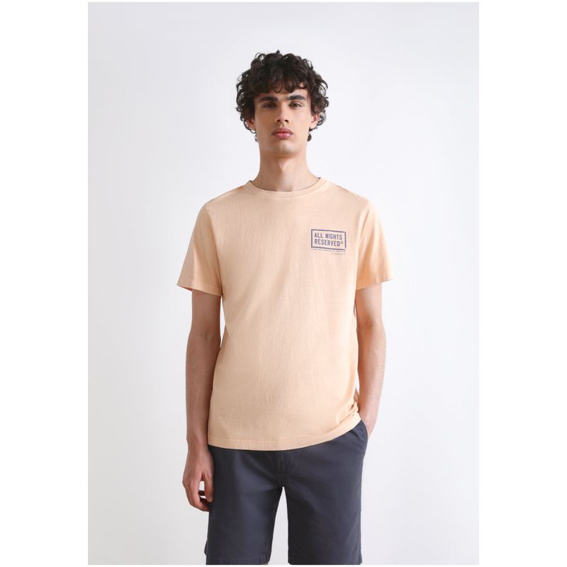 SCALPERS - Polera Print Contraste Peach Scalpers