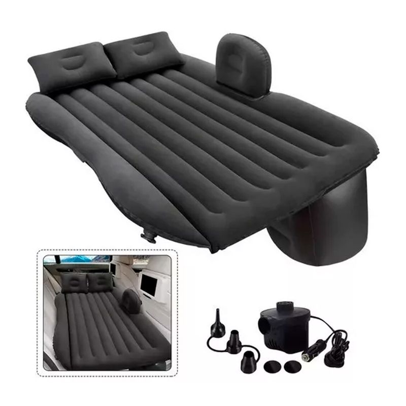 GENERICO - Colchon Inflable Para Auto Inflador 12v Y 2v Almohadas