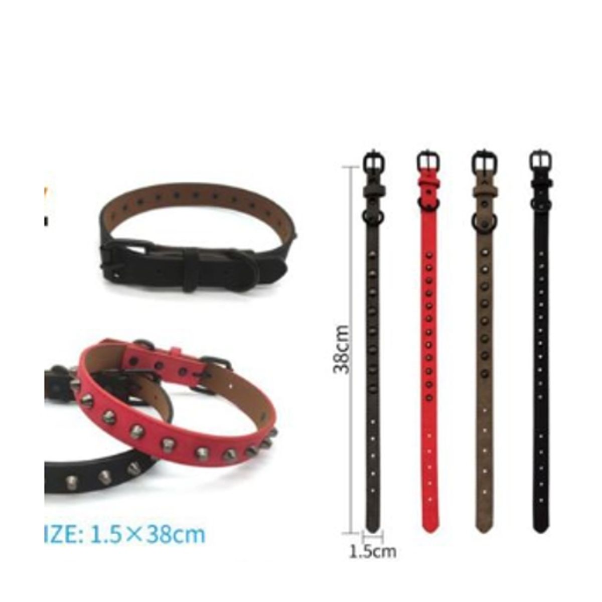 GENERICO - Collar Para Perro Color Marrón 38cm