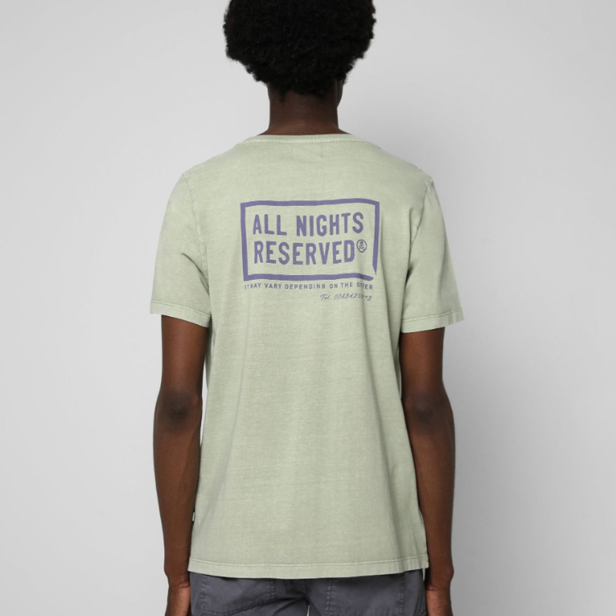 SCALPERS - Polera Print Contraste Light Khaki
