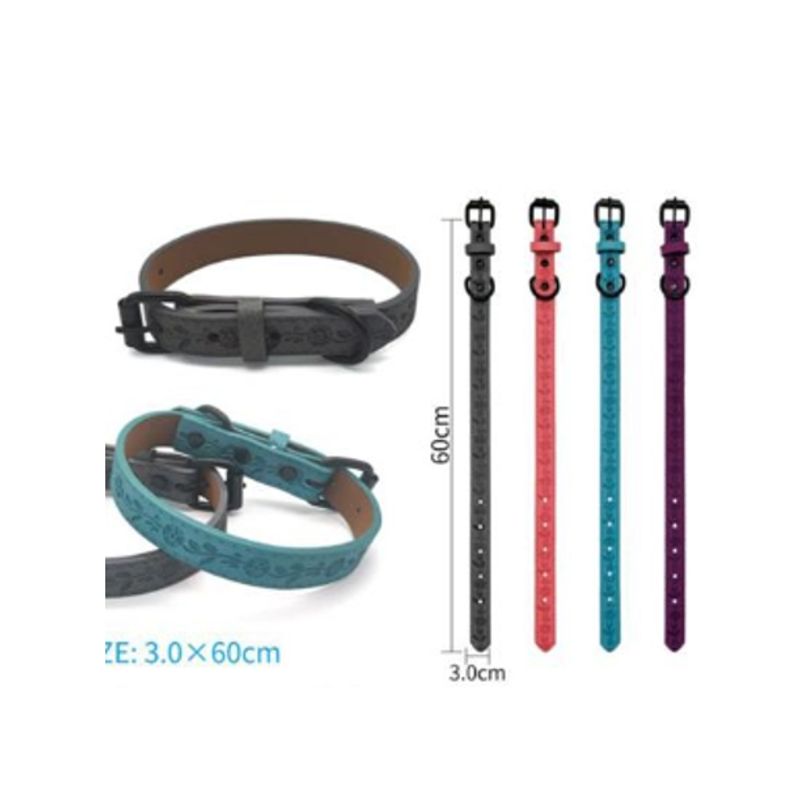 GENERICO - Collar Para Perro Color Morado Con Diseño 60cm