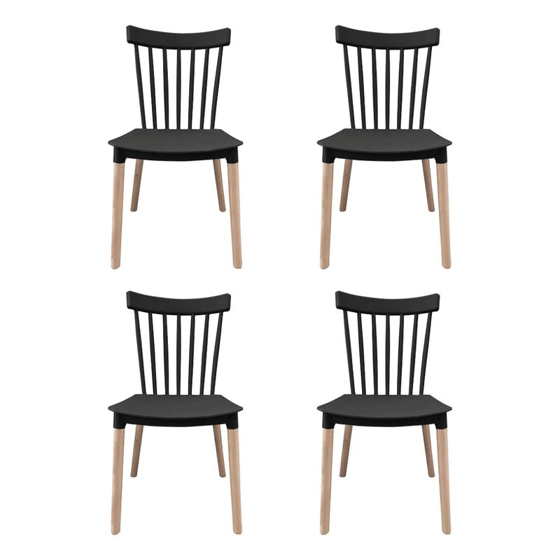 OH MI HOGAR - Pack 4 Sillas Windsor Negro