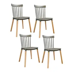OH MI HOGAR - Pack 4 Sillas Windsor Gris