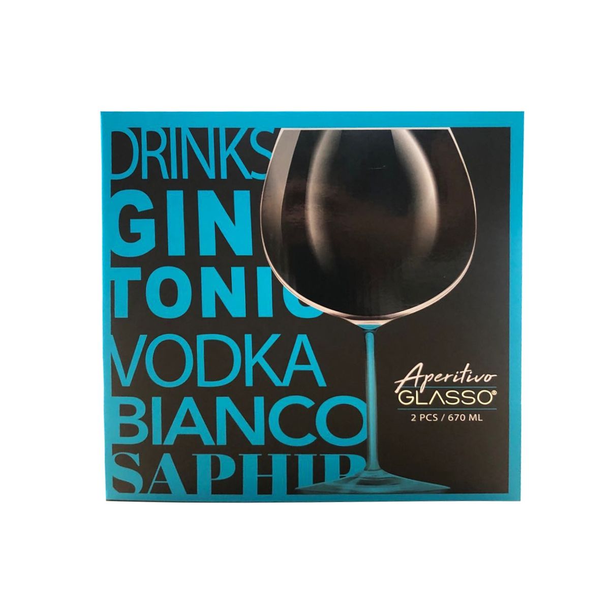 GLASSO - SET DE 2 COPAS GLASSO PARA APERITIVO COLOR AZUL