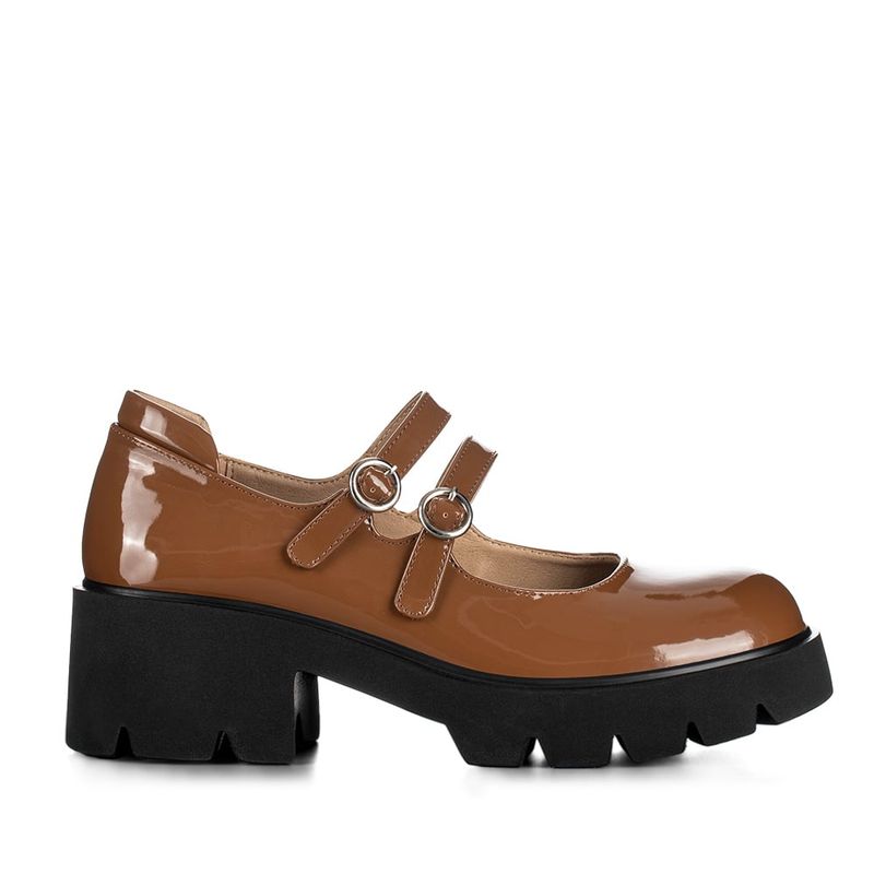 WEIDE - Zapatos Taco Mary Jane Marron Formal Mujer Weide YL57