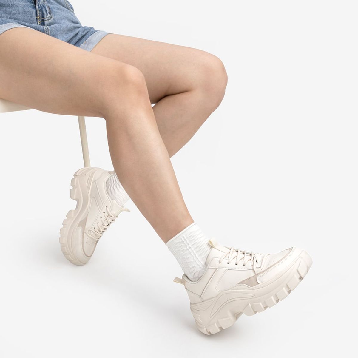 WEIDE - Zapatilla Beige Casual Mujer Weide WLT01