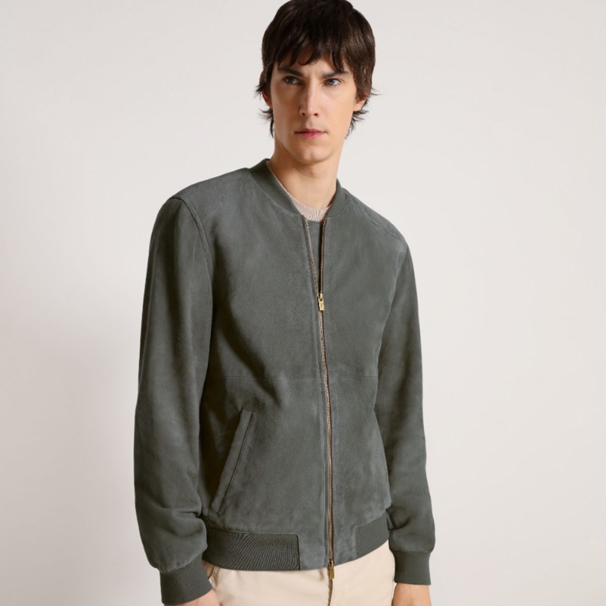 SCALPERS - Iz Suede Bomber Khaki