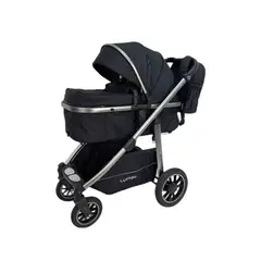 BABYMINE - Coche Cuna Bebé Con Filtro UV Luxmom Negro