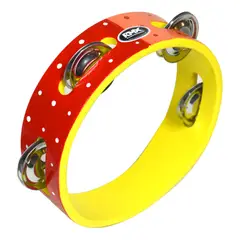 RMX - PANDERO DE MADERA 6 PARA NIÑOS ROJO - NARANJA RMX.
