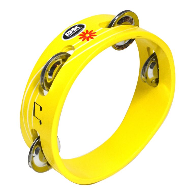 PANDERO DE MADERA 6 PARA NINOS AMARILLO RMX.