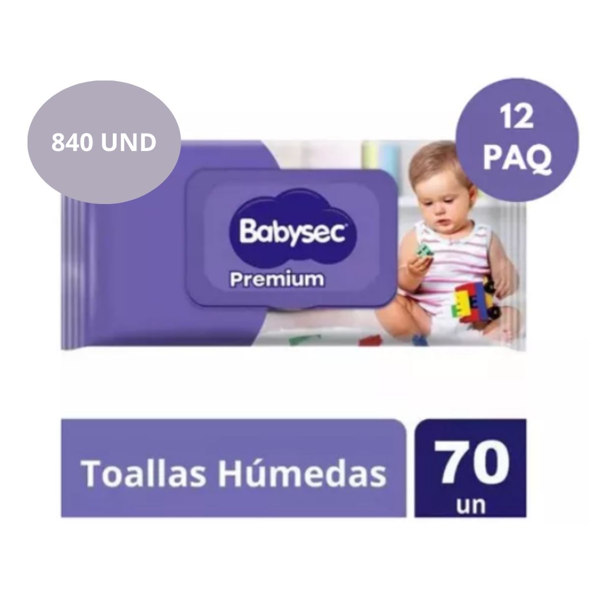 BABYSEC - Toallitas Húmedas Babysec Premium 12 Paq De 70 Un
