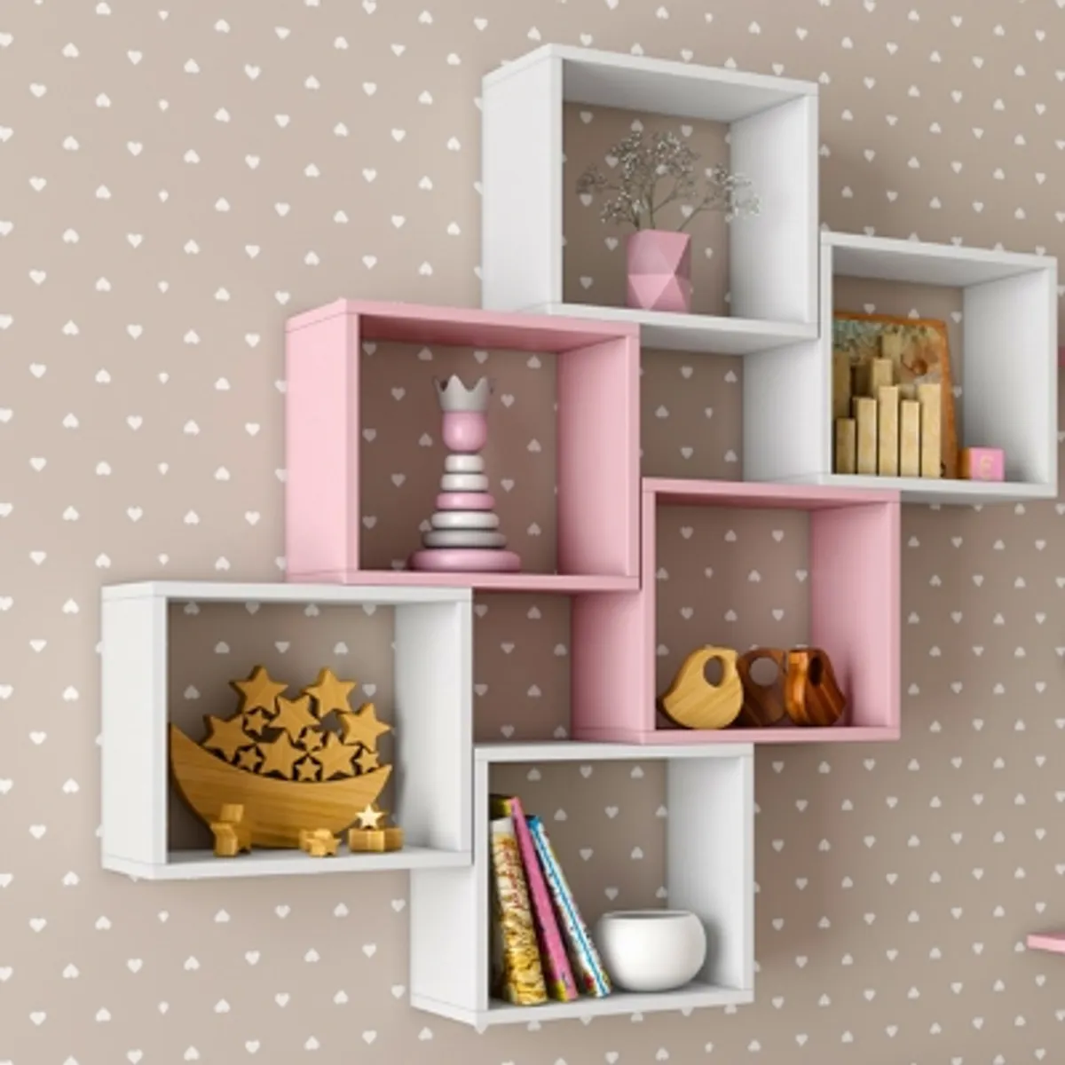 KIDSCOOL - Repisa Serenity Doble Rosada