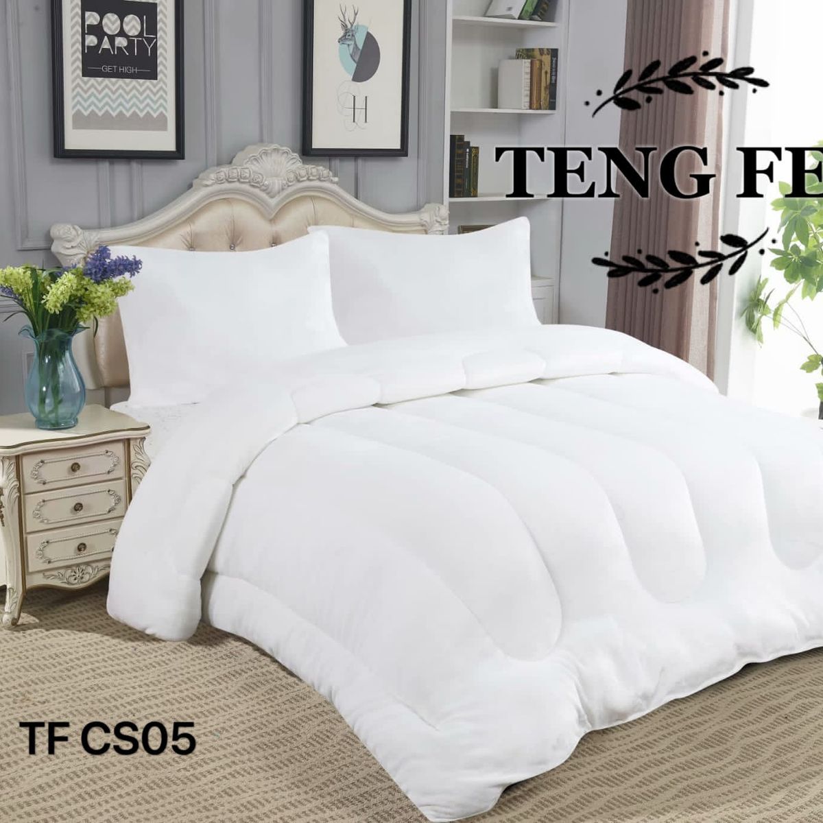 GENERICO - Cobertor de invierno plush con chiporro 2 Plazas - Blanco