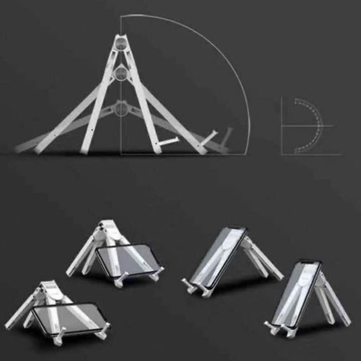 GENERICO - Soporte Portátil Plegable Para Notebook Tablet Y CELULAR BLANCO