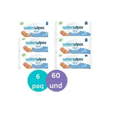 WATER WIPES - Toallas Humedas Waterwipes 6 Paquetes 99,9% Agua (360 u)