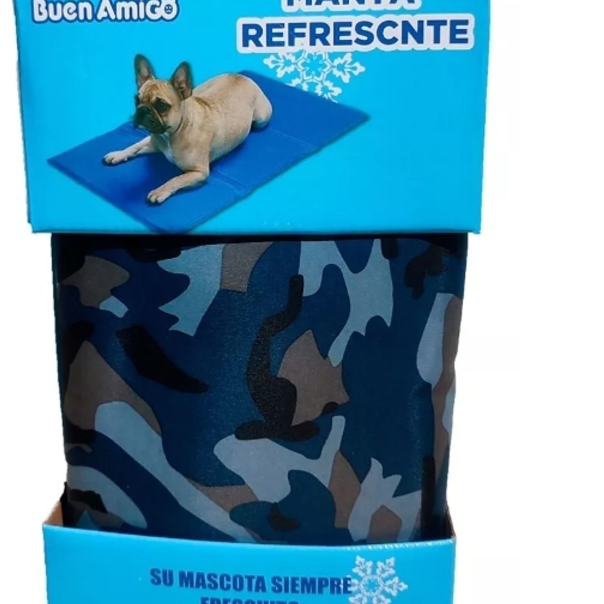 GENERICO - Manta Refrigerante Para Mascotas Camuflaje 65x50cm