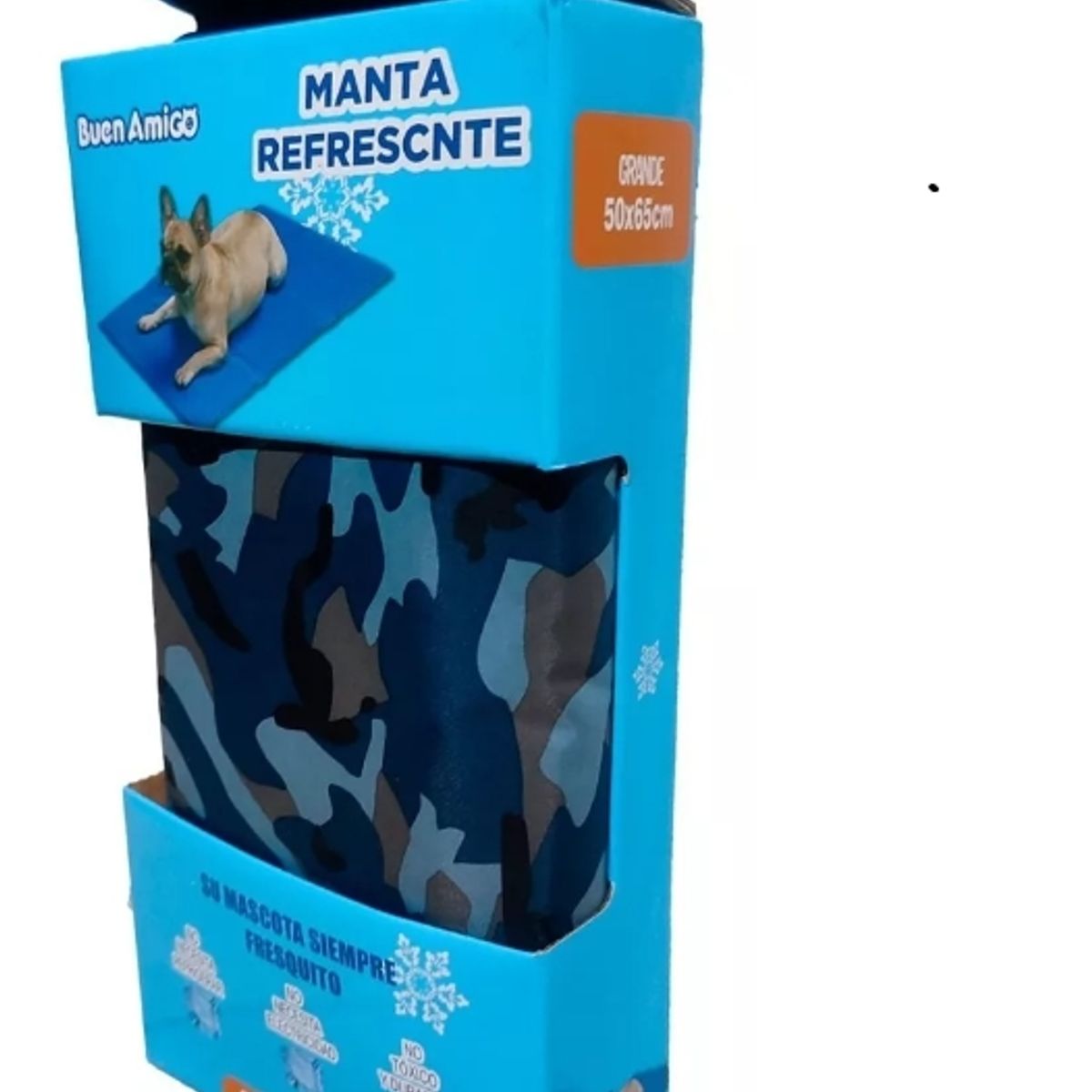 GENERICO - Manta Refrigerante Para Mascotas Camuflaje 65x50cm