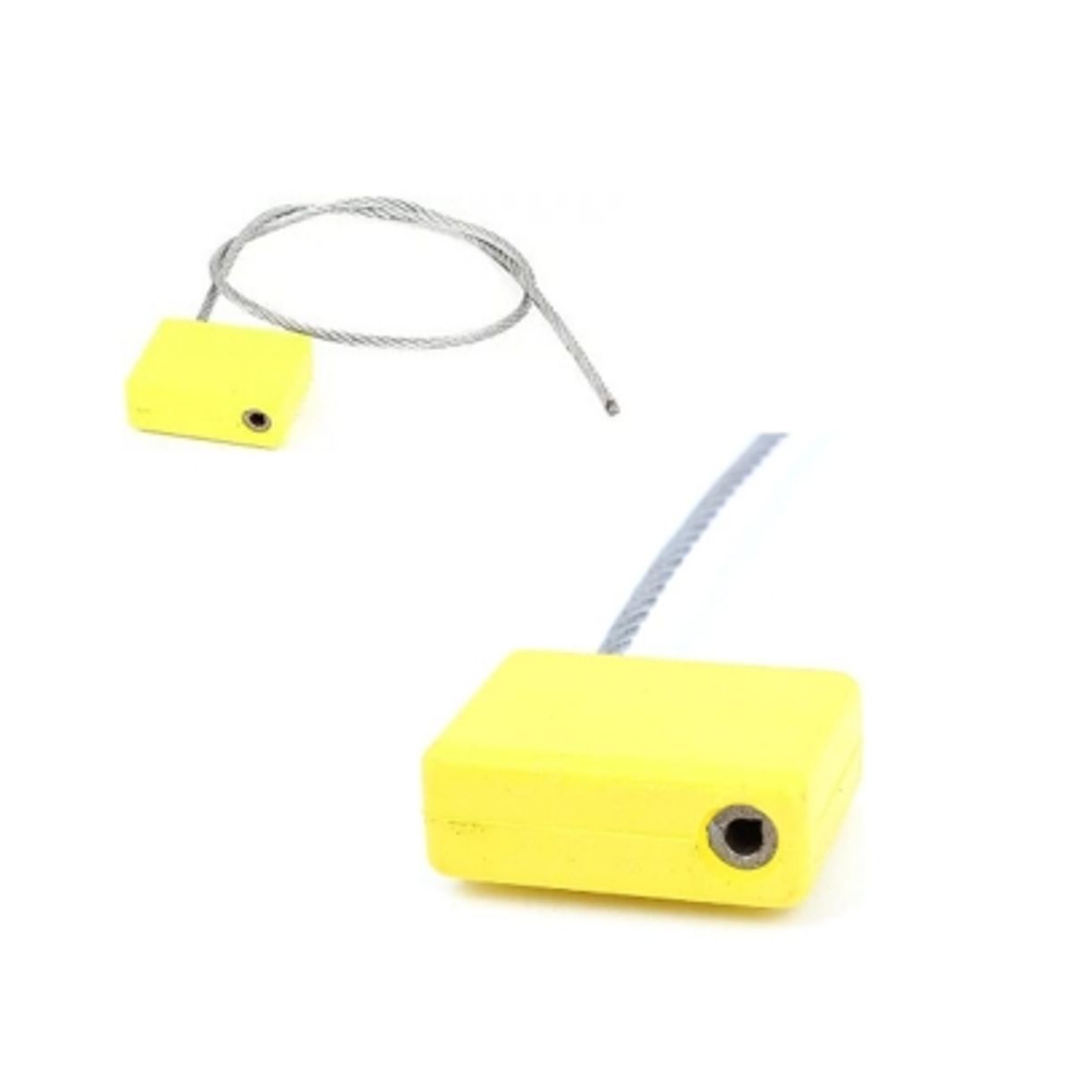 GENERICO - Brida Sello De Seguridad Cable Acerado Con Bloqueo Engranaje